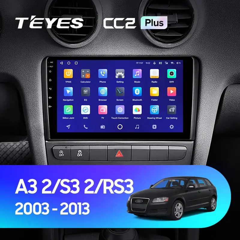 Комплект магнитолы TEYES CC2 Plus 9.0" для Audi A3 8P рестайлинг 2004-2013