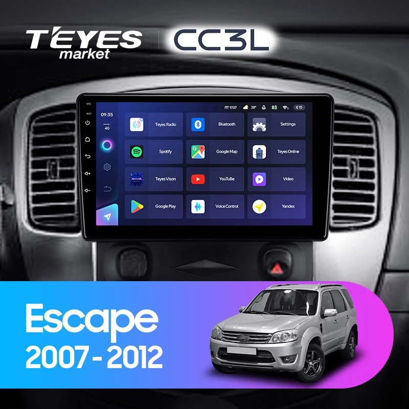 Комплект магнитолы TEYES CC3L 9.0" для Ford Escape