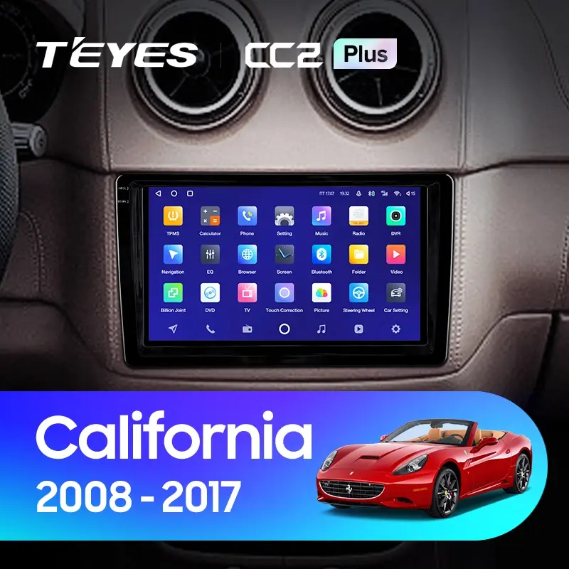 Комплект магнитолы TEYES CC2 Plus 9.0" для Ferrari California I 2008-2017