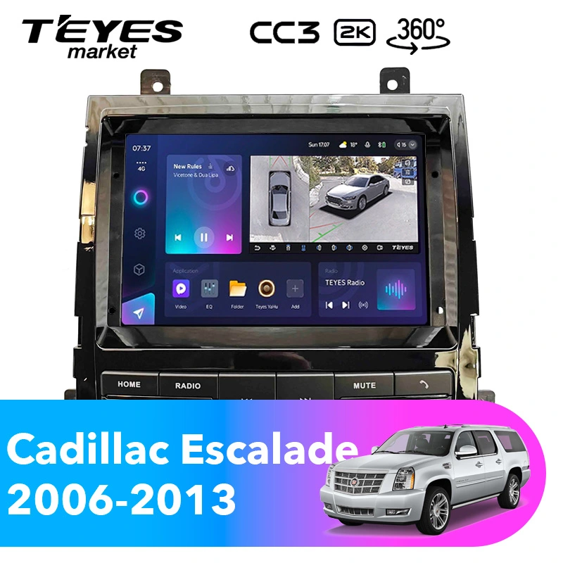 Комплект магнитолы TEYES CC3 2K 360 9.5" для Cadillac Escalade GMT900 2006-2014