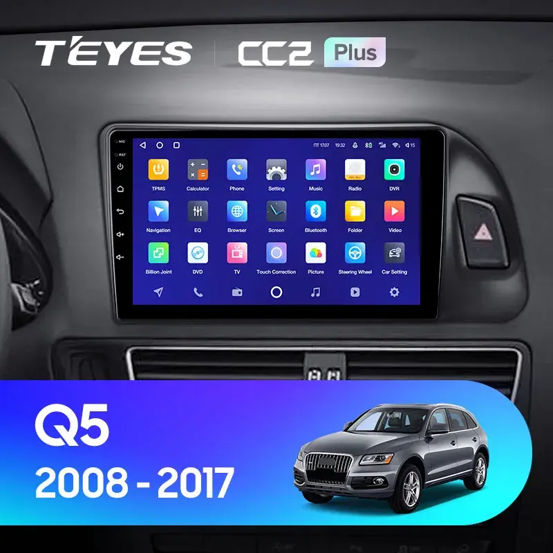 Комплект магнитолы TEYES CC2 Plus 9.0" для Audi Q5 I 2008-2017