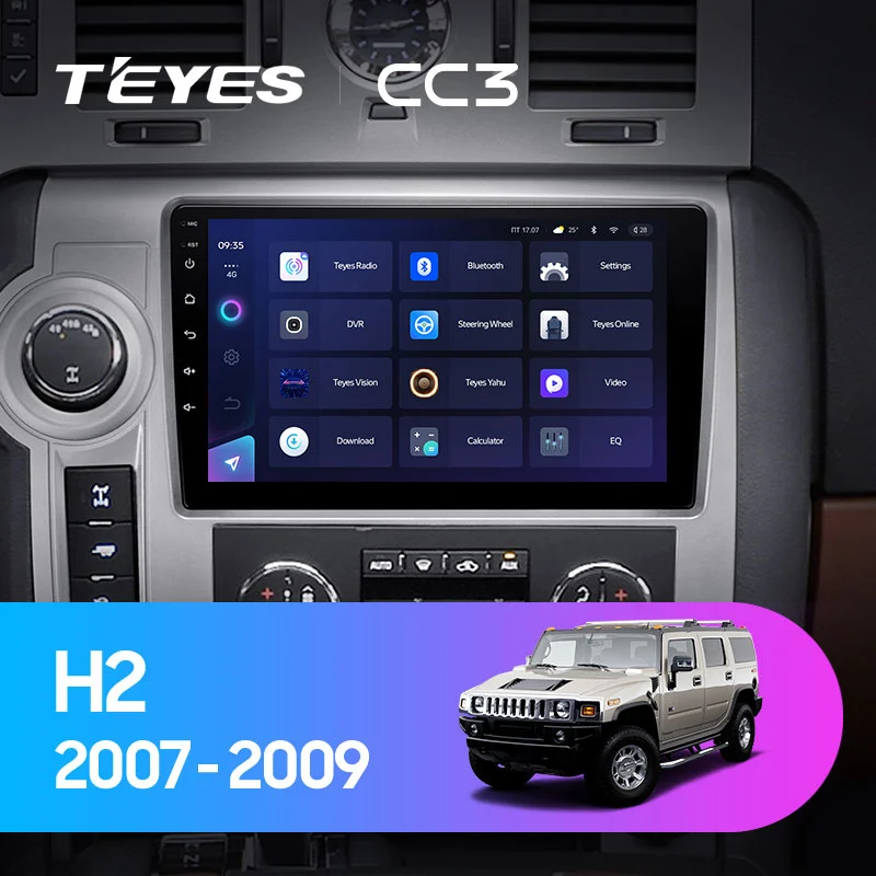 Комплект магнитолы TEYES CC3 9.0" для Hummer H2 I 2002-2007