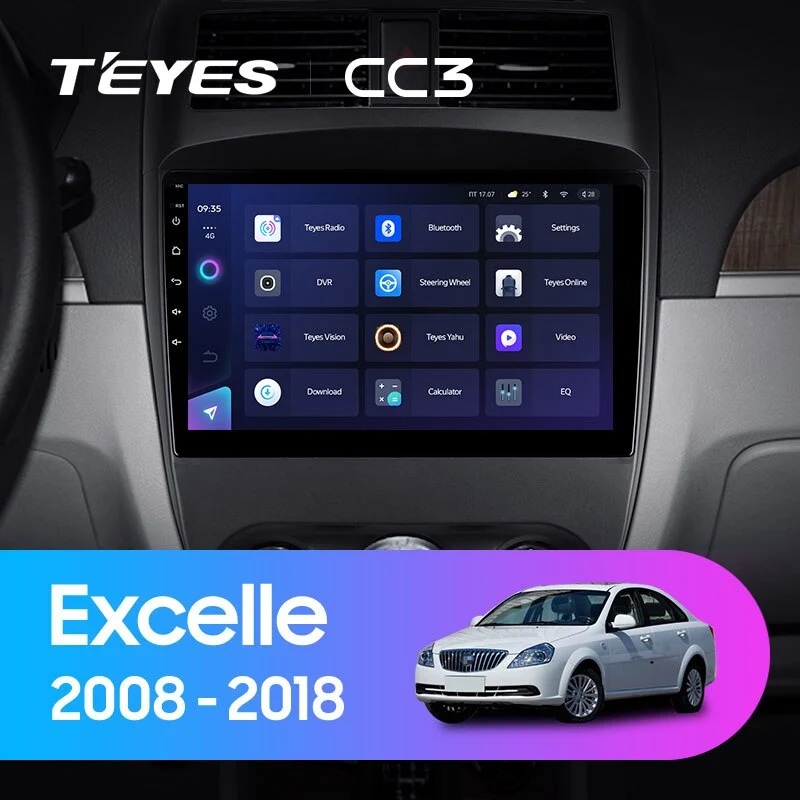 Комплект магнитолы TEYES CC3 10.2" для Buick Excelle III 2015-2017