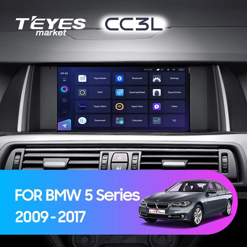 Комплект магнитолы TEYES CC3L 9.0" для BMW 5 серия