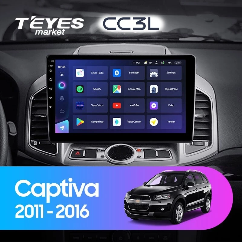 Комплект магнитолы TEYES CC3L 10.2" для Chevrolet Captiva