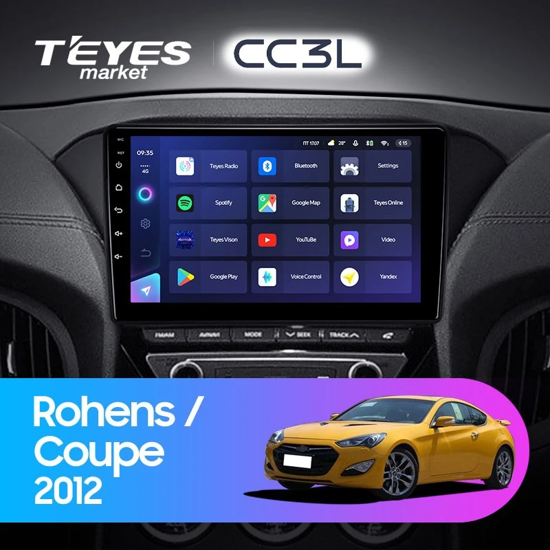Комплект магнитолы TEYES CC3L 9.0" для Hyundai Rohens