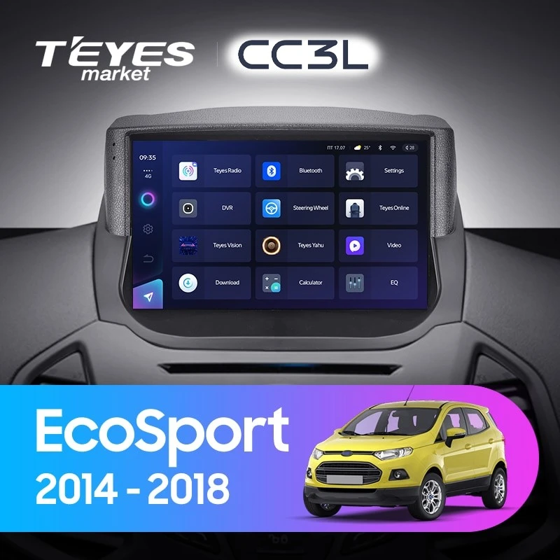 Комплект магнитолы TEYES CC3L 9.0" для Ford EcoSport