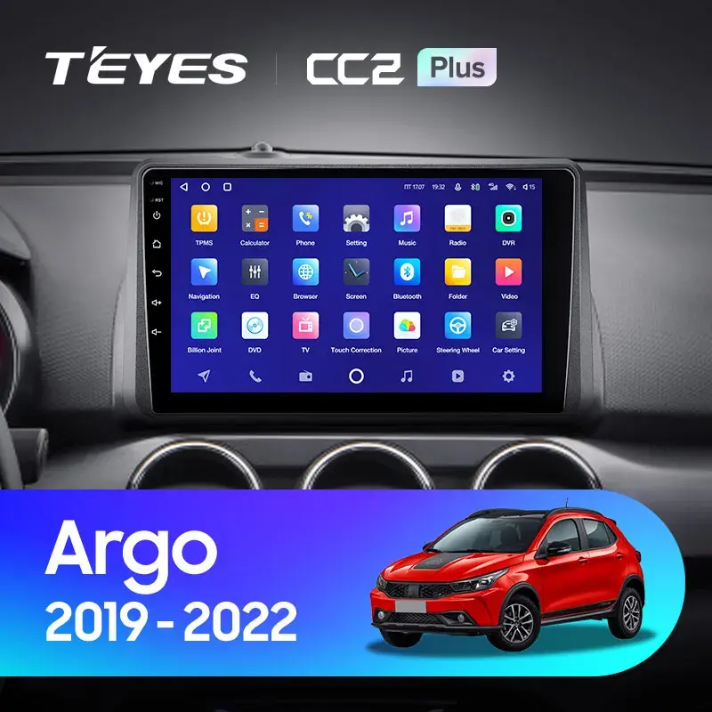 Комплект магнитолы TEYES CC2 Plus 9.0" для FIAT Argo 2019-2022