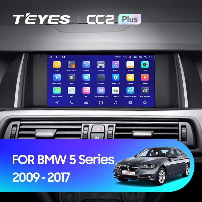 Комплект магнитолы TEYES CC2 Plus 9.0" для BMW 5 серия F10/F11 рестайлинг 2013-2017