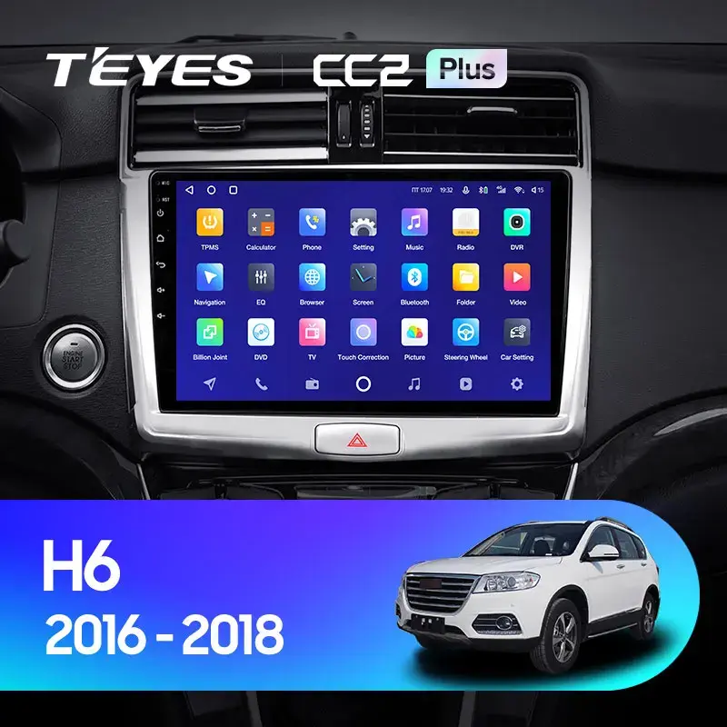 Комплект магнитолы TEYES CC2 Plus 10.2" для Haval H6 Coupe I 2015-2019