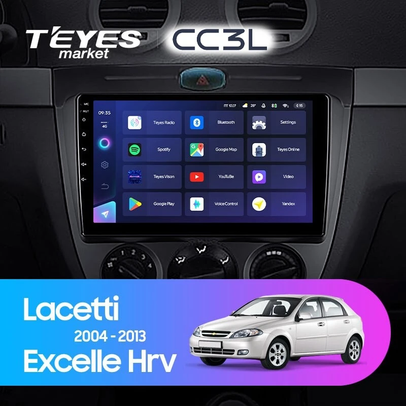 Комплект магнитолы TEYES CC3L 9.0" для Chevrolet Lacetti