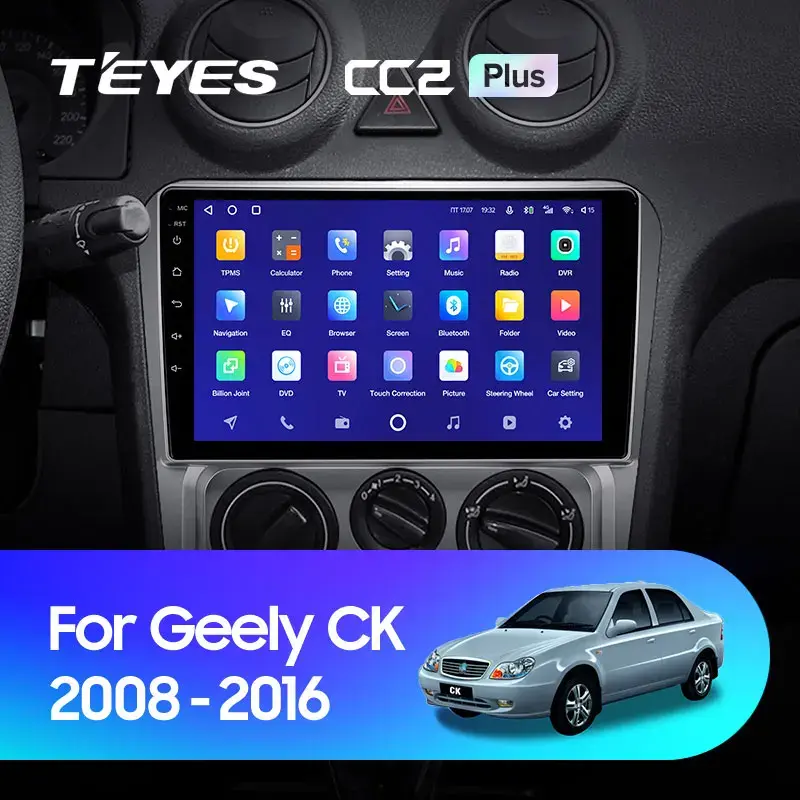 Комплект магнитолы TEYES CC2 Plus 9.0" для Geely CK (Otaka) I рестайлинг 2008-2016
