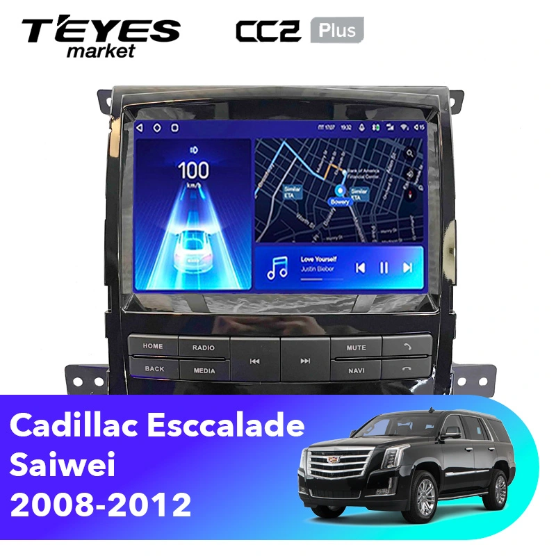 Комплект магнитолы TEYES CC2 Plus 9.0" для Cadillac Escalade GMT900 2006-2014