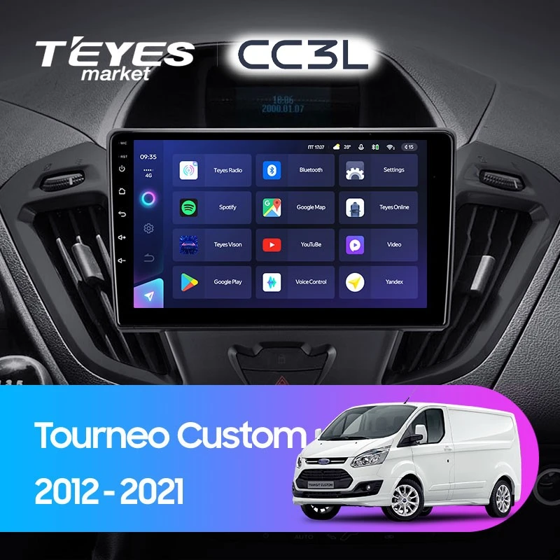 Комплект магнитолы TEYES CC3L 9.0" для Ford Tourneo Custom