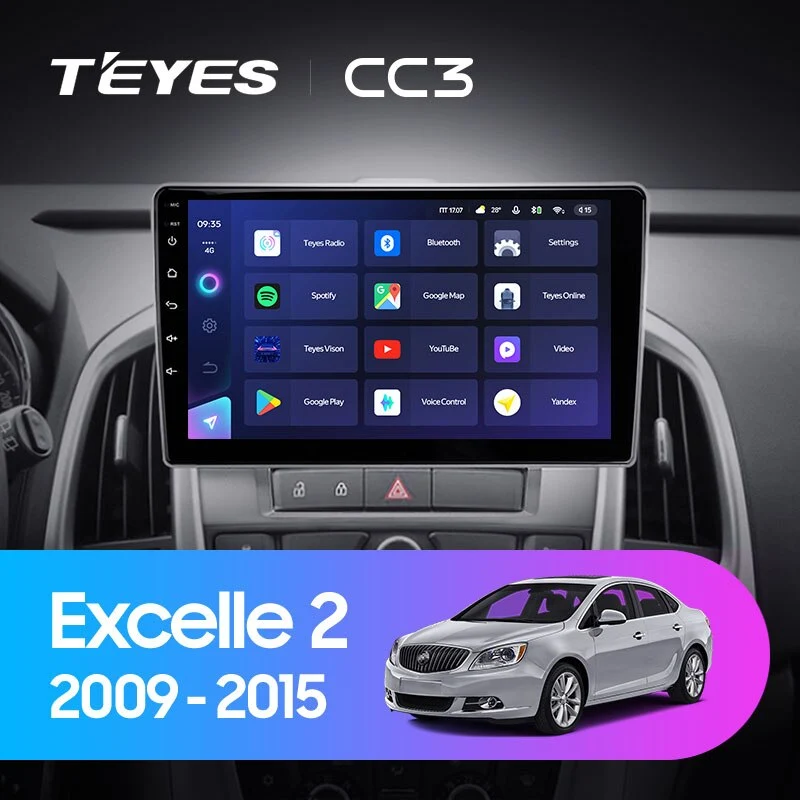 Комплект магнитолы TEYES CC3 9.0" для Buick Excelle II 2009-2015