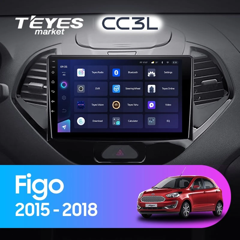 Комплект магнитолы TEYES CC3L 9.0" для Ford Figo