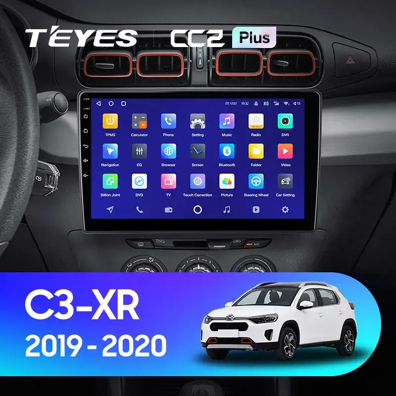 Комплект магнитолы TEYES CC2 Plus 10.2" для Citroen C3 Aircross I рестайлинг 2021-2023