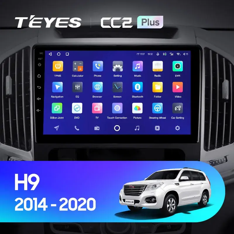 Комплект магнитолы TEYES CC2 Plus 10.2" для Haval H9 I 2014-2023