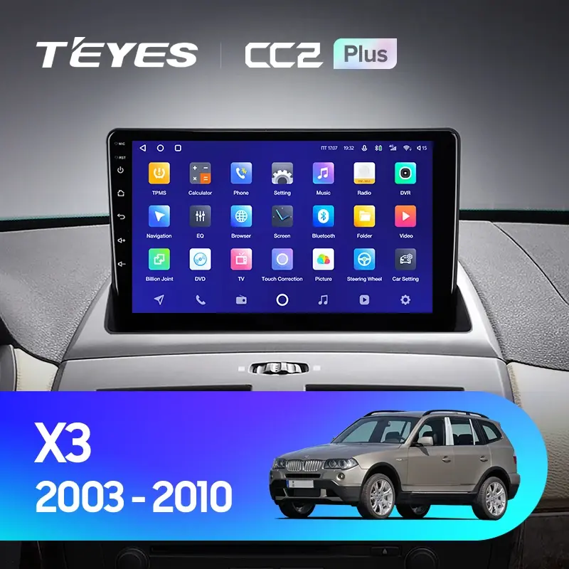 Комплект магнитолы TEYES CC2 Plus 9.0" для BMW X3 E83 2003-2010