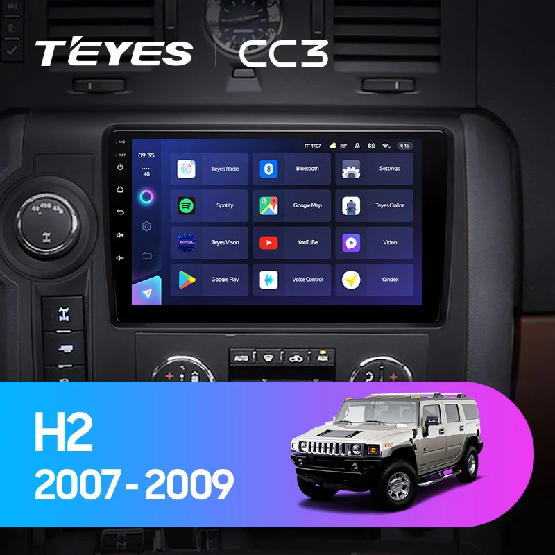 Комплект магнитолы TEYES CC3 10.2" для Hummer H2 I рестайлинг 2007-2009