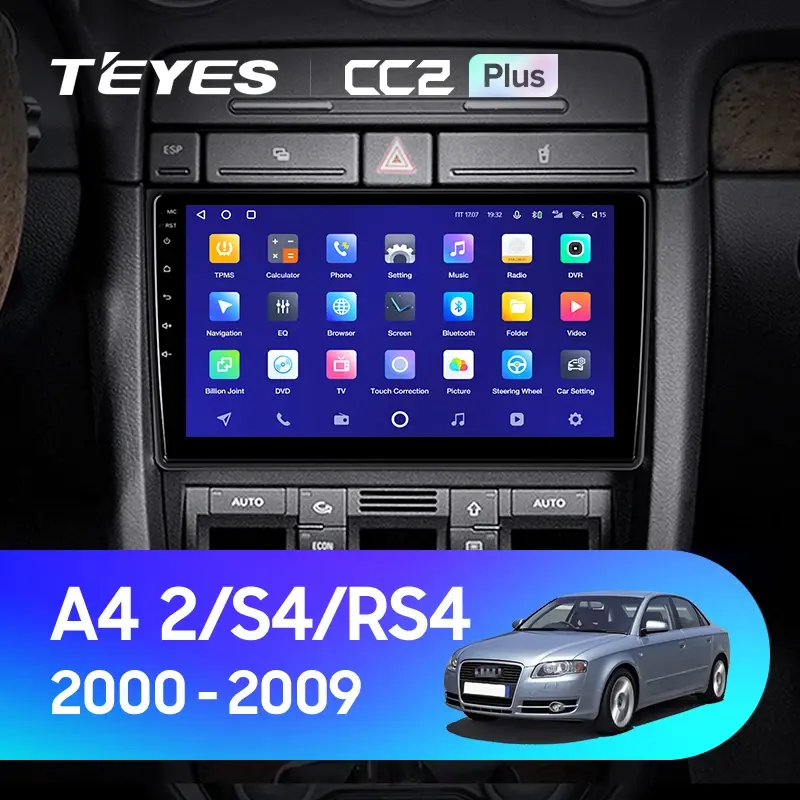 Комплект магнитолы TEYES CC2 Plus 9.0" для Audi A4 B6 2000-2009