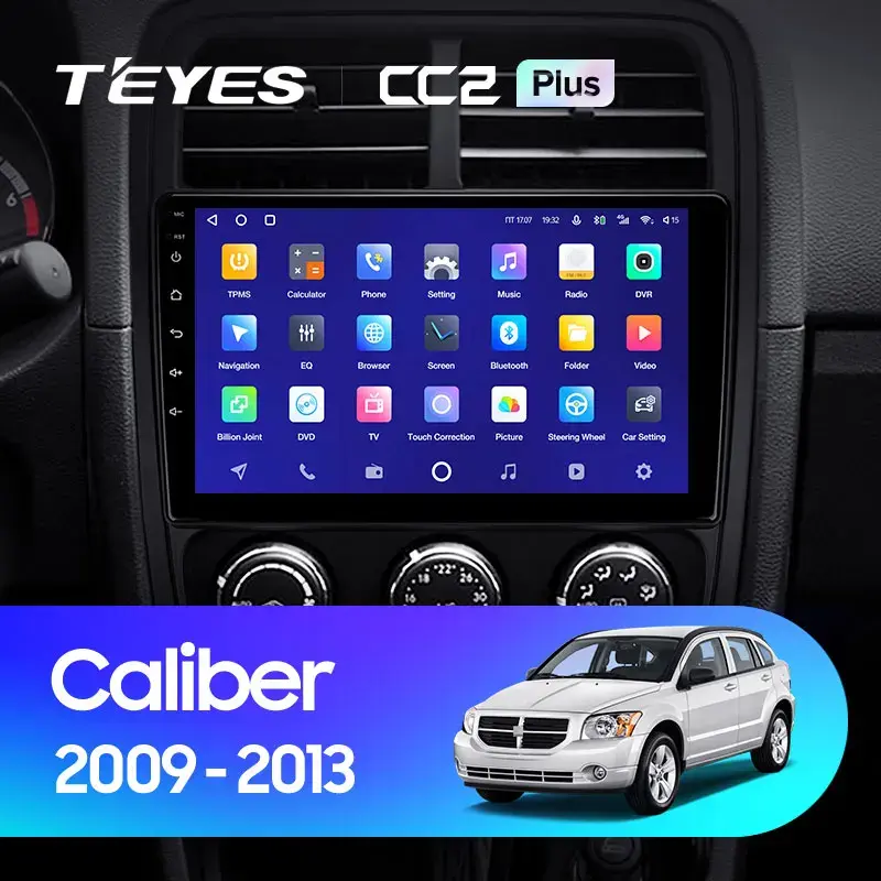 Комплект магнитолы TEYES CC2 Plus 9.0" для Dodge Caliber I рестайлинг 2009-2013