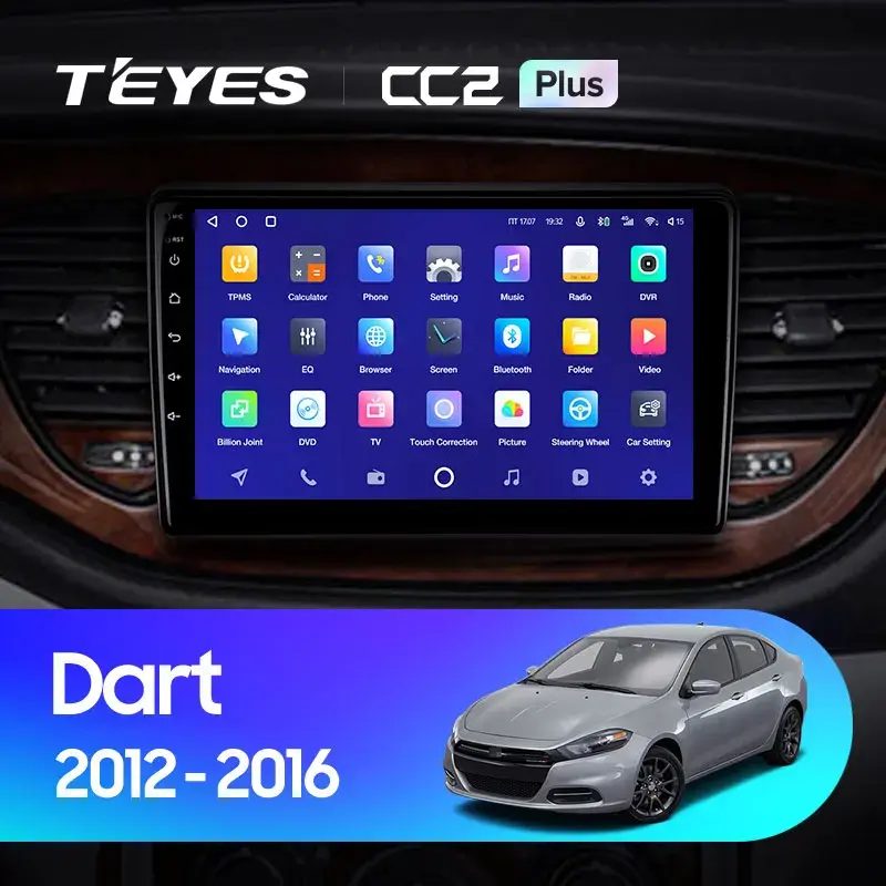 Комплект магнитолы TEYES CC2 Plus 9.0" для Dodge Dart PF 2012-2016