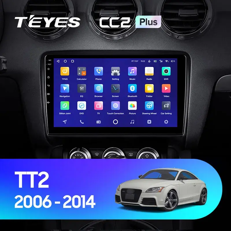 Комплект магнитолы TEYES CC2 Plus 9.0" для Audi TT 8J 2006-2014