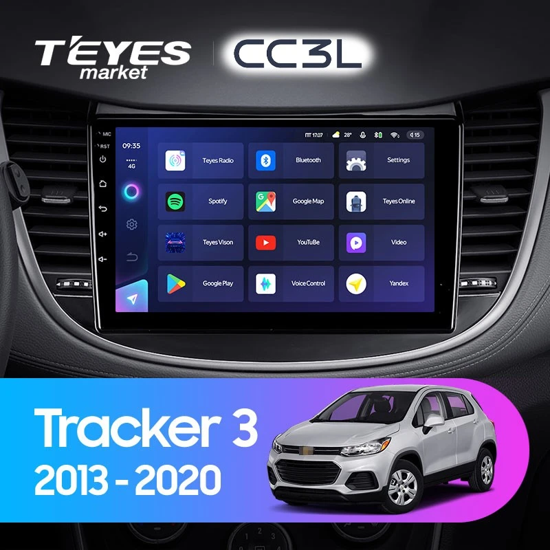 Комплект магнитолы TEYES CC3L 9.0" для Chevrolet Tracker