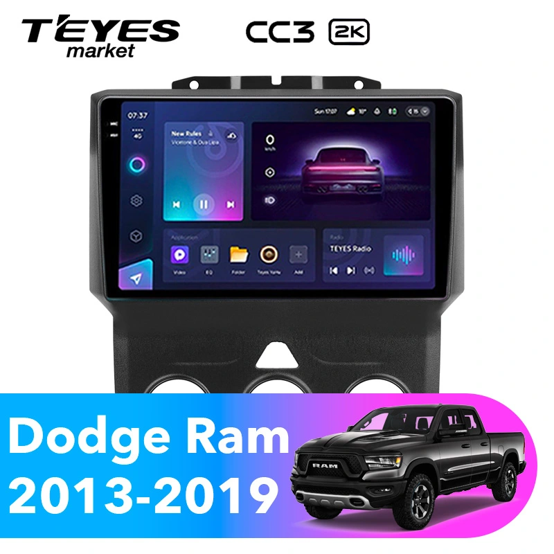 Комплект магнитолы TEYES CC3 2K 9.5" для Dodge Ram Promaster City I 2014-2023