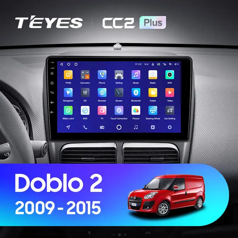 Комплект магнитолы TEYES CC2 Plus 9.0" для FIAT Doblo II 2010-2015