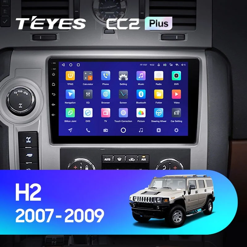 Комплект магнитолы TEYES CC2 Plus 4/64 9.0" для HUMMER H2【F3】 2003-2007 CC3 9.0" для Hummer H2 I 2002-2007