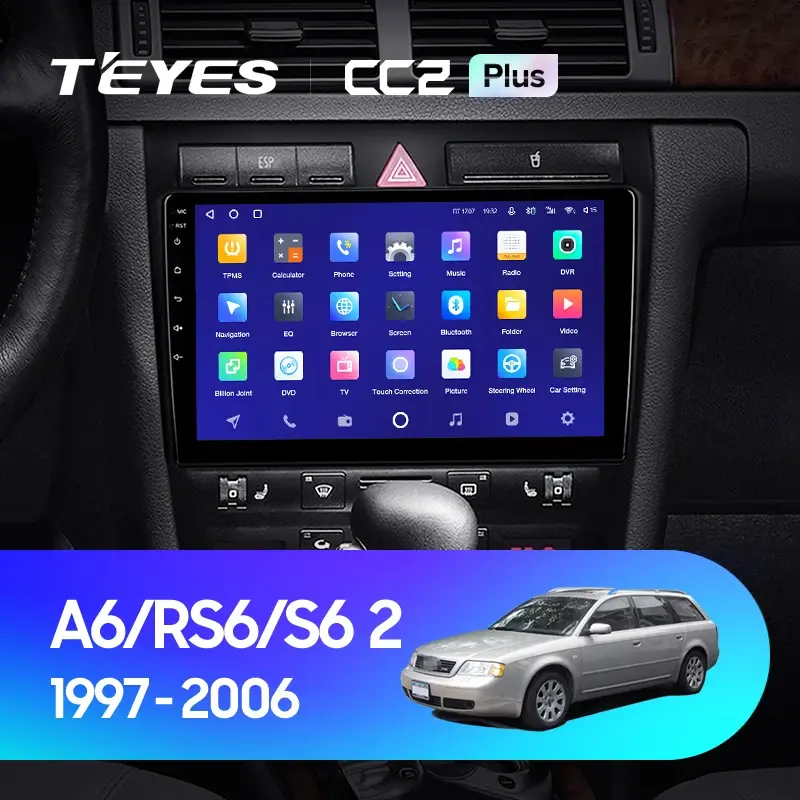 Комплект магнитолы TEYES CC2 Plus 9.0" для Audi A6 C5 1997-2004