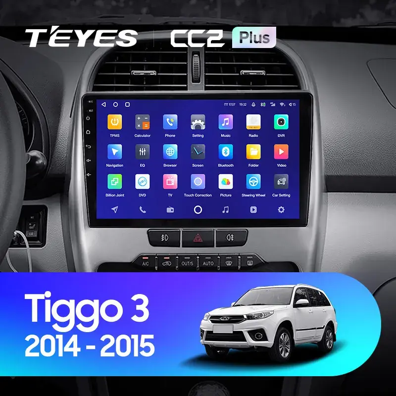 Комплект магнитолы TEYES CC2 Plus 10.2" для Chery Tiggo 3 I 2014-2020