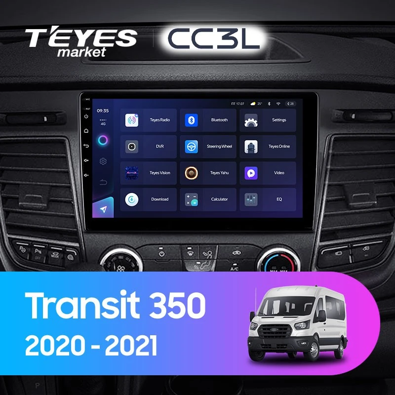Комплект магнитолы TEYES CC3L 10.2" для Ford Transit