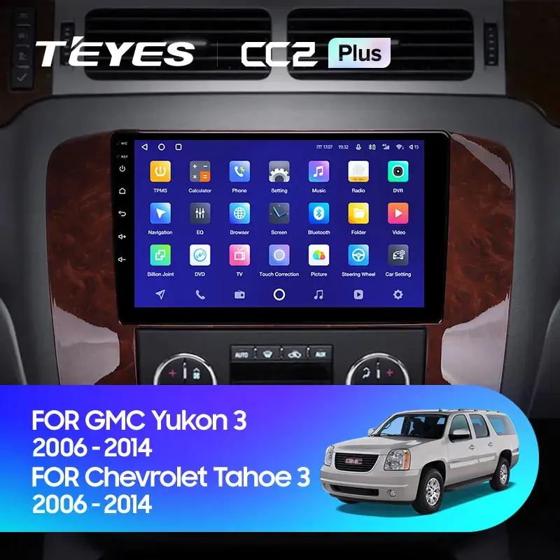 Комплект магнитолы TEYES CC2 Plus 9.0" для GMC Yukon III 2006-2014