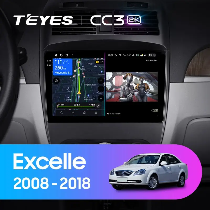 Комплект магнитолы TEYES CC3 2K 10.36" для Buick Excelle II 2009-2017