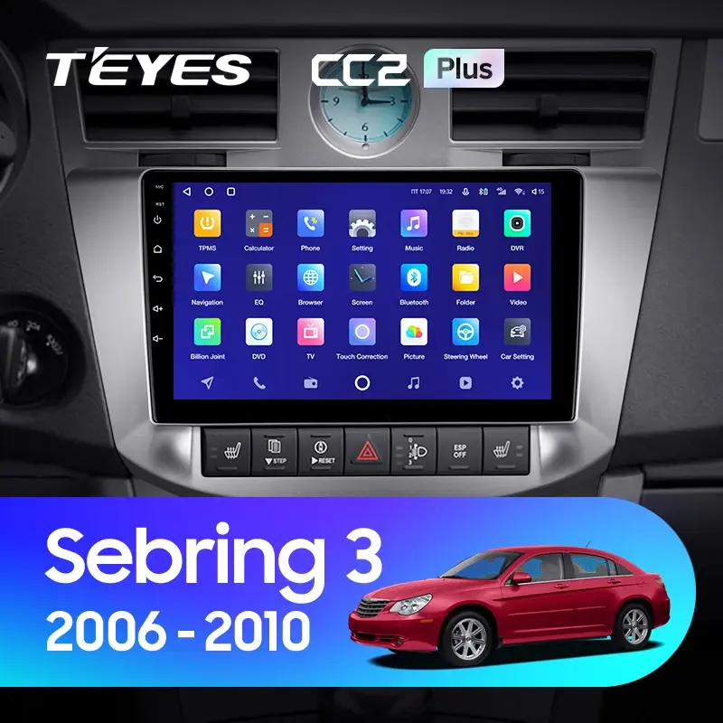 Комплект магнитолы TEYES CC2 Plus 9.0" для Chrysler Sebring III 2006-2010