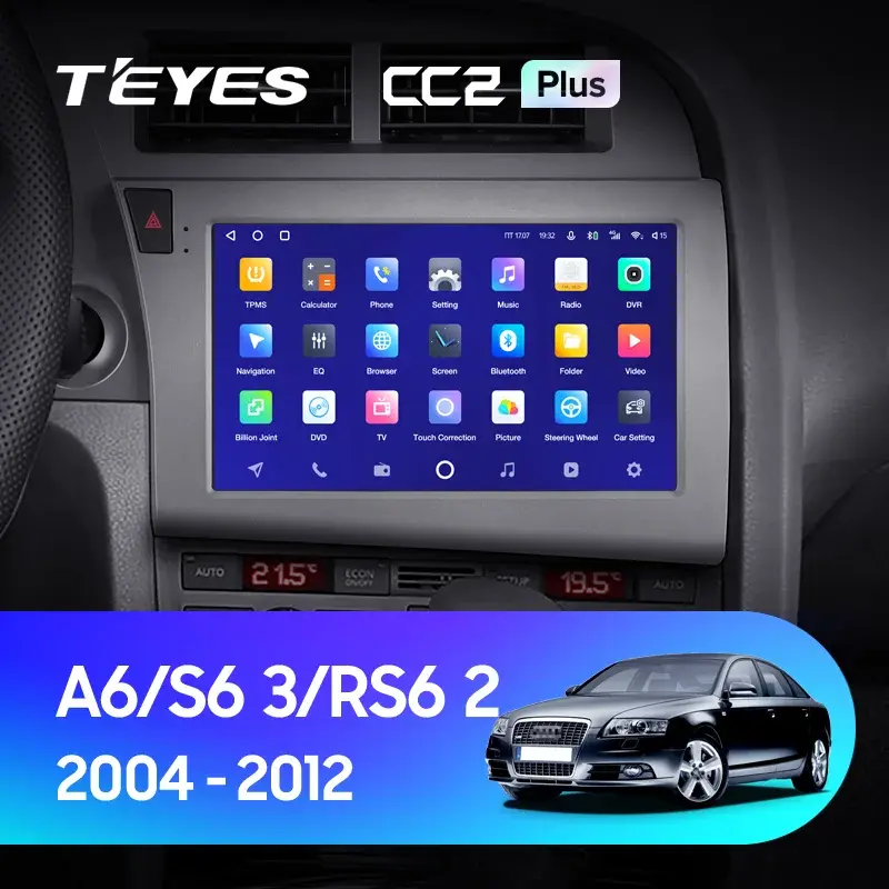 Комплект магнитолы TEYES CC2 Plus 9.0" для Audi A6 С6 2004-2011