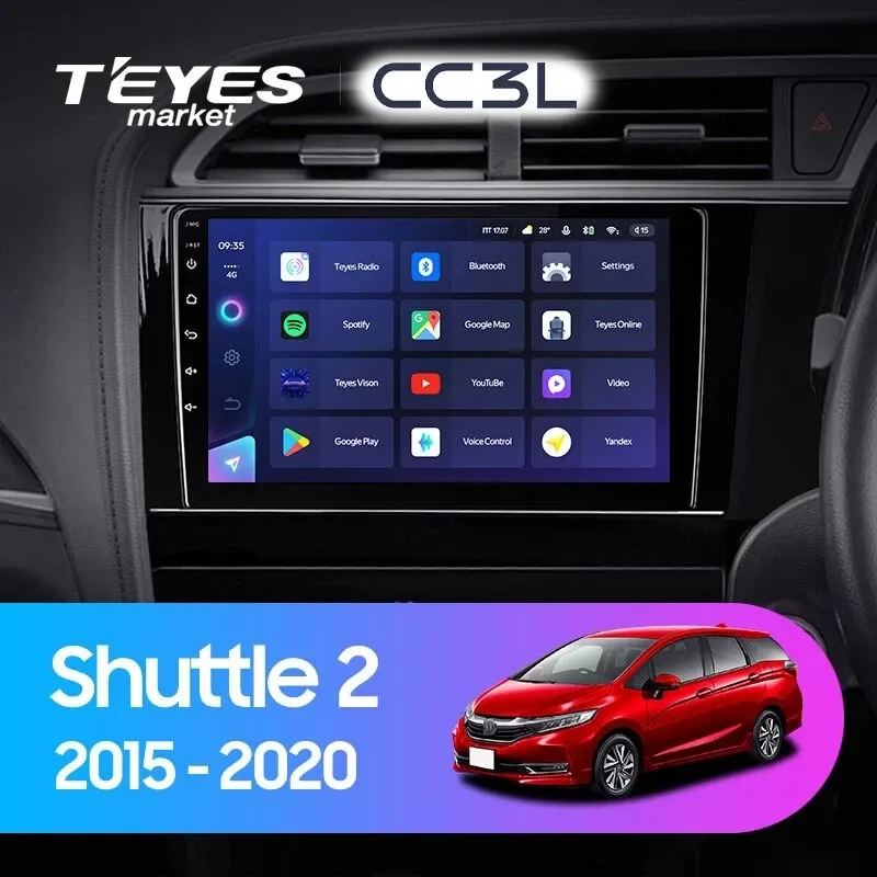 Комплект магнитолы TEYES CC3L 9.0" для Honda Shuttle