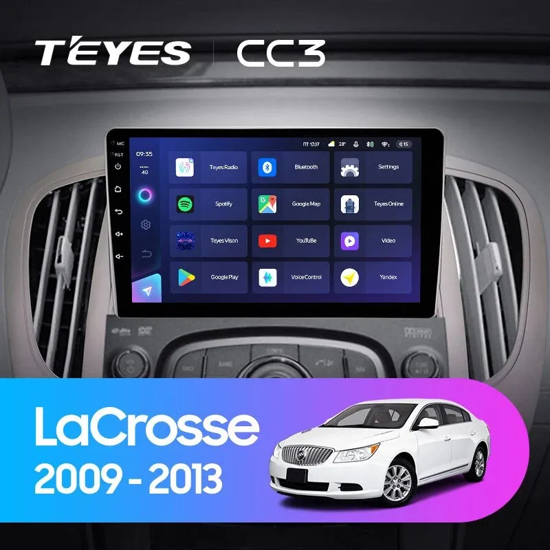 Комплект магнитолы TEYES CC3 9.0" для Buick LaCrosse II 2009-2013
