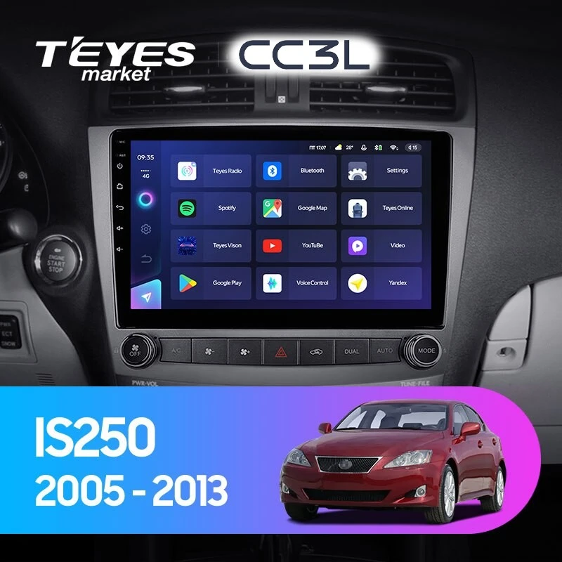 Комплект магнитолы TEYES CC3L 10.2" для Lexus IS