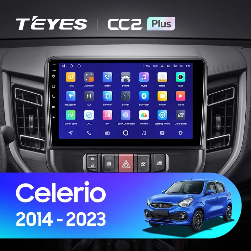 Комплект магнитолы TEYES CC2 Plus 9.0" для Suzuki Celerio I 2014-2023