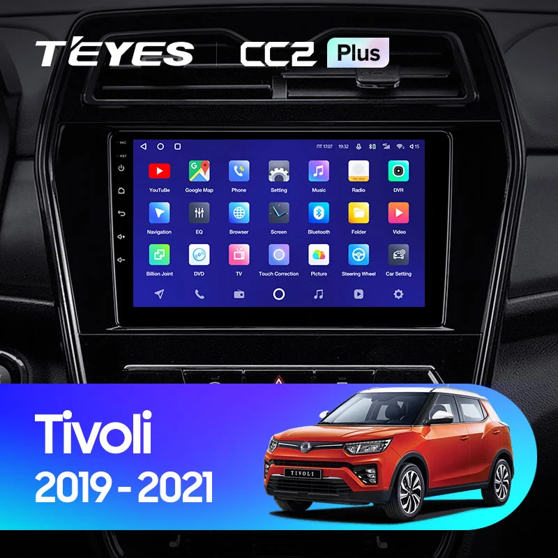 Комплект магнитолы TEYES CC2 Plus 9.0" для SsangYong Tivoli 2019-2021