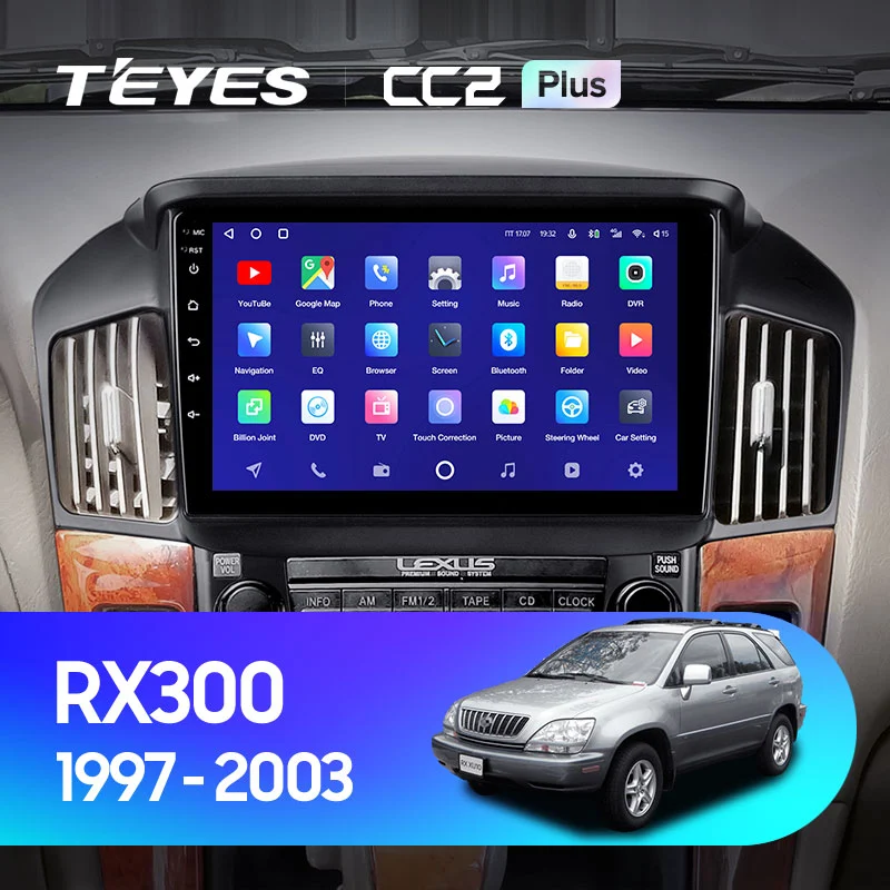 Комплект магнитолы TEYES CC2 Plus 9.0" для Lexus RX I 1997-2003