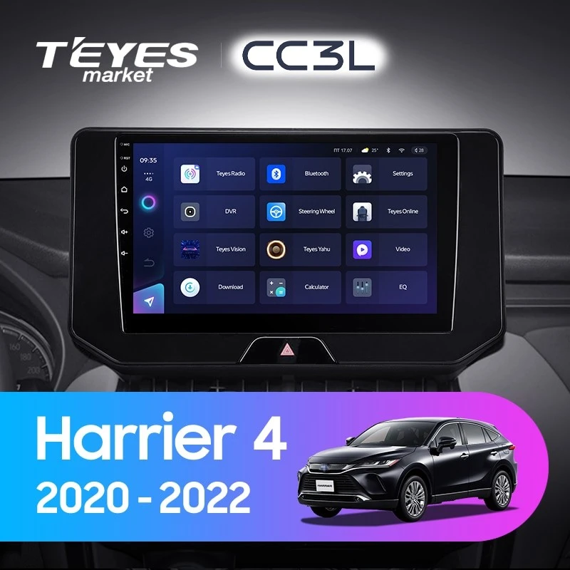 Комплект магнитолы TEYES CC3L 9.0" для Toyota Harrier