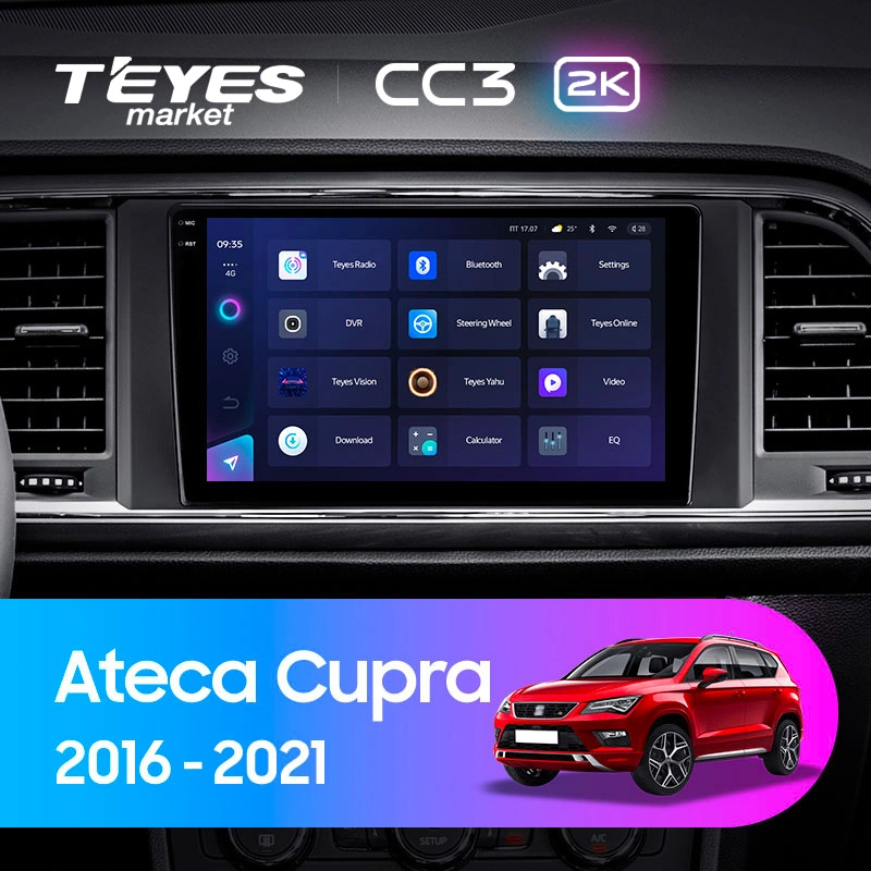 Комплект магнитолы TEYES CC3 2K 9.5" для SEAT Ateca I 2016-2023
