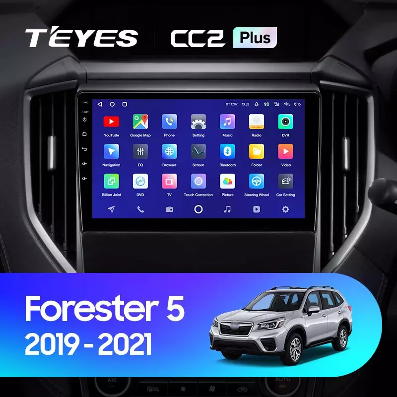 Комплект магнитолы TEYES CC2 Plus 9.0" для Subaru Forester SK 2018-2021