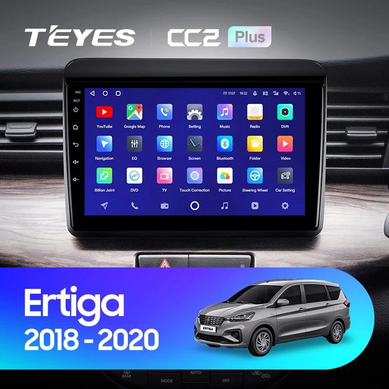 Комплект магнитолы TEYES CC2 Plus 9.0" для Suzuki Ertiga II 2018-2023