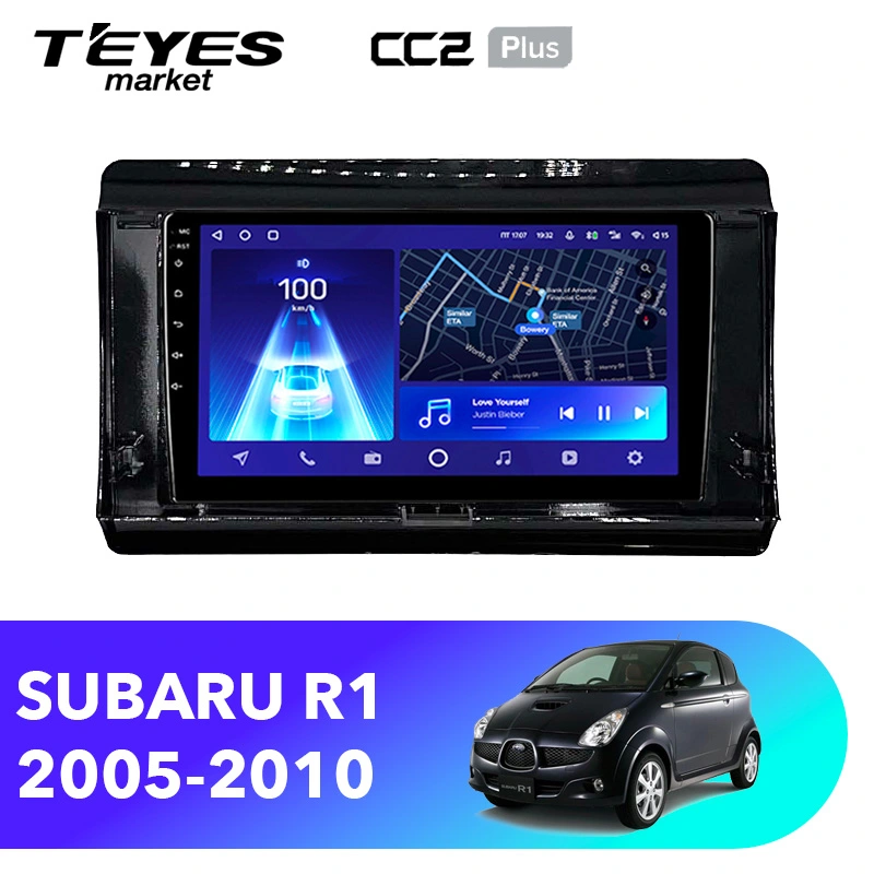 Комплект магнитолы TEYES CC2 Plus 10.2" для Subaru R1 I 2005-2010